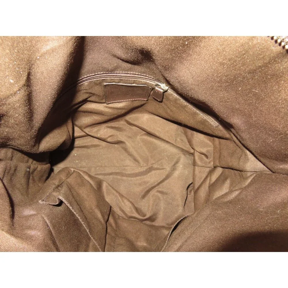 Coach 2013 Signature C Brown Canvas & Leather Trim Fold over Tote and Crossbody